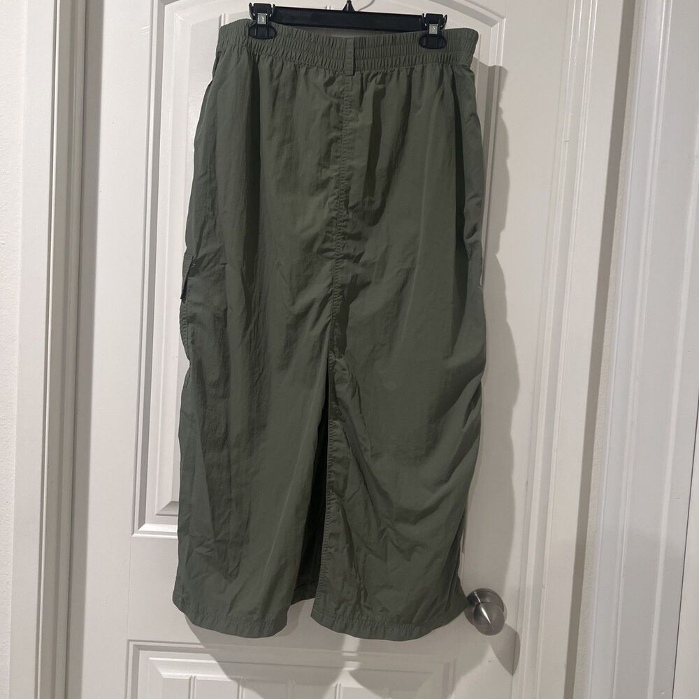 OFFLINE By Aerie On The Move Cargo Maxi Skirt Sage Green Utility Pocket NWOT L - Picture 12 of 16